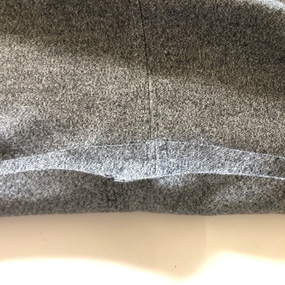 Zara Woman Minimalist Raw Hem Gray Marl 3/4 Sleeves Mini Dress Size M - Picture 8 of 12